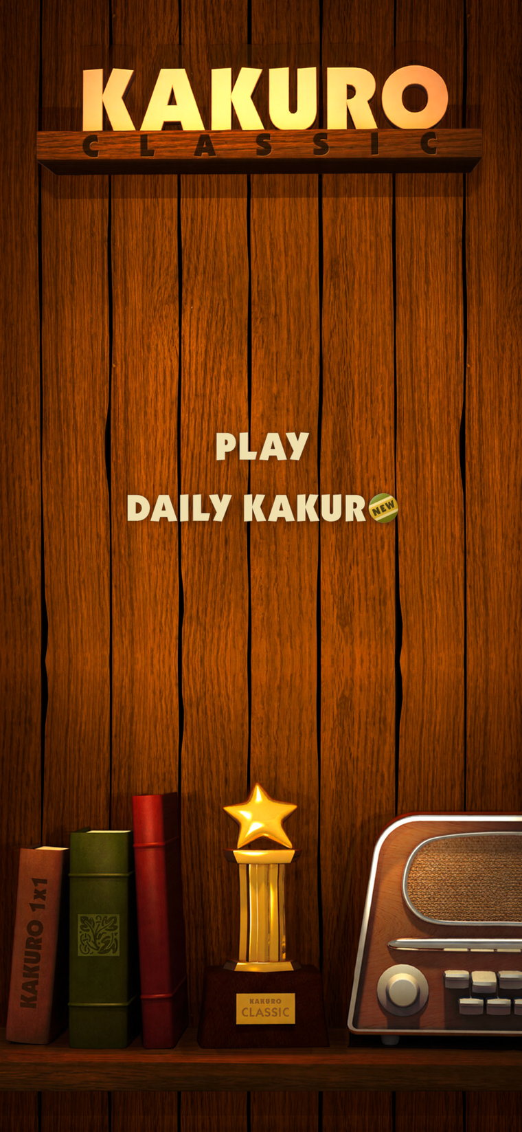 Kakuro Classic Hauptmenü